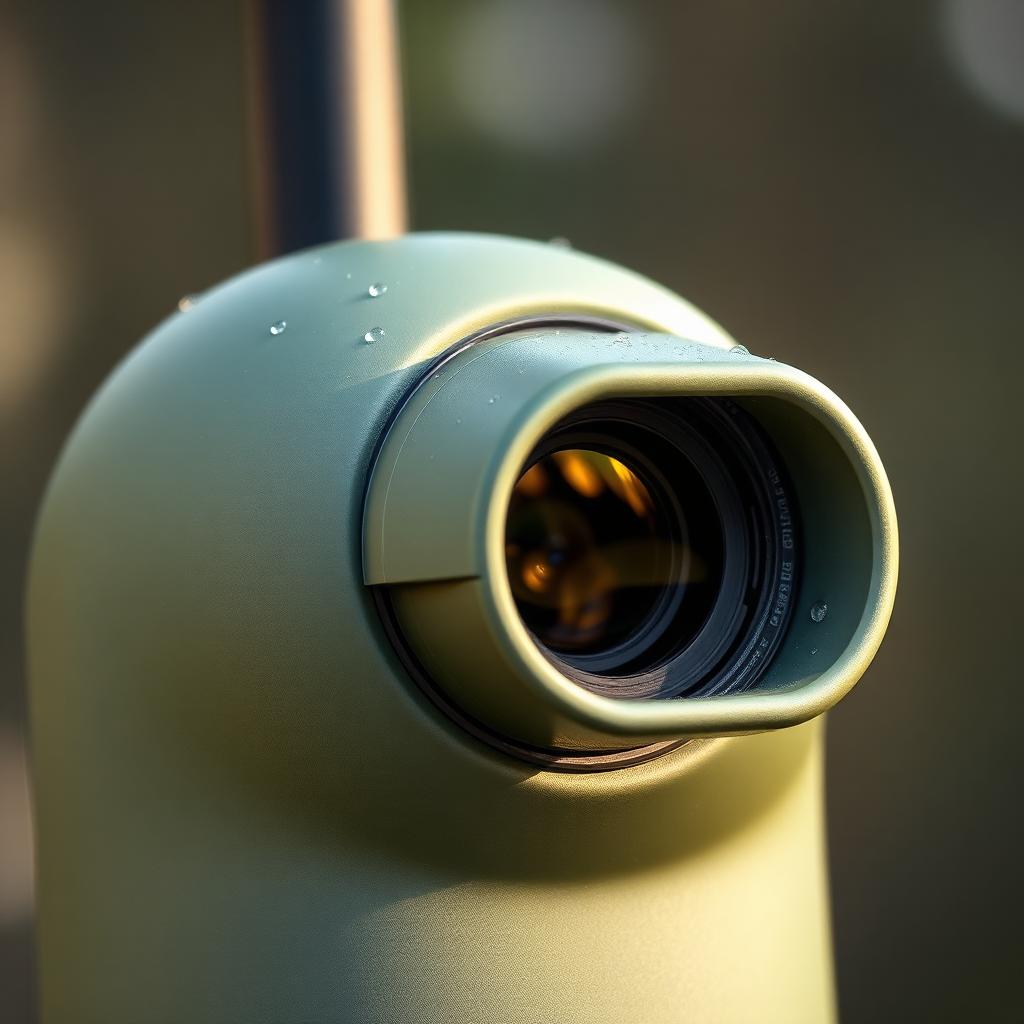 Close-up of the NestCam camera lens